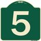 Signmission Designer Series Sign W/ Number 5, Green & Tan Heavy-Gauge Aluminum Sign, 18" x 18", G-1818-22894 A-DES-G-1818-22894 - alternate 1